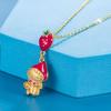 Laos Sand Gold Plating Gold Strawberry Little Red Hat Pendant