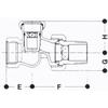 Té de réglage radiateur chromé 3/8'' - GIACOMINI - R17X032