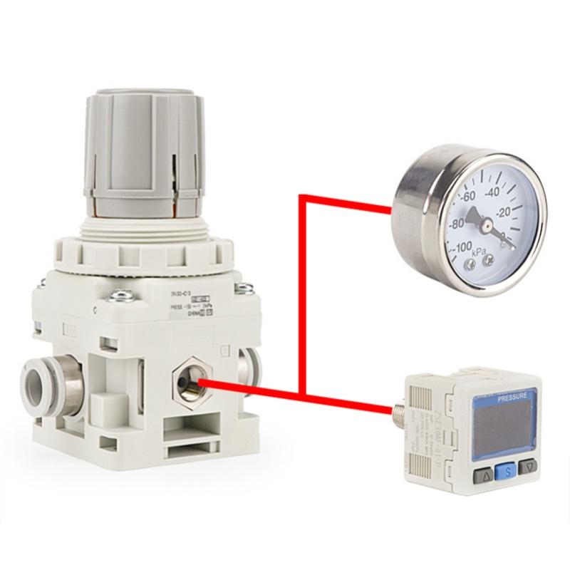 Vacuum Pressure Valve SMC Type Pneumatic Vacuum Pressure Regulator With Bracket For 8mm OD Pipes