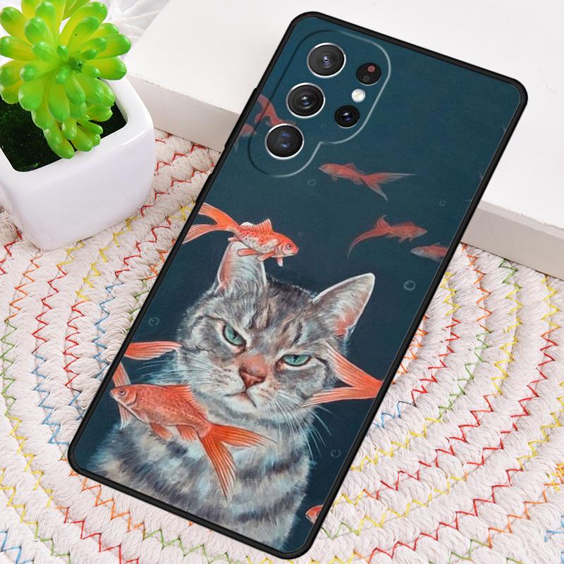 Cute Kawaii Cat Phone Case for Samsung Galaxy note 10 pro S26 Ultra S23 S24 FE S25 S21 S22 PLUS shockproof Cove