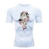 Fairy Pattern Men Sports T-shirt Training Fitness Workout T-Shirt Athletic Tees Gym T-shirts Short Sleeve Men's Fitness T-Shirt