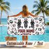 Custom Text Beach Towel, Soft Absorbent Swimming Multi-use TowelSaw Billy the Puppet