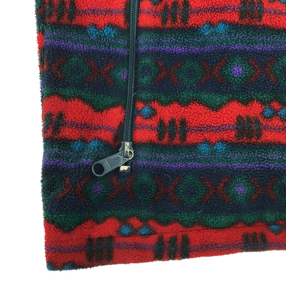 L.L.Bean 80s vintage Overall handle Fleece jacket Green x red Outdoors Men's Used