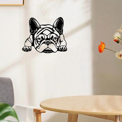 Stunning Indoor/Outdoor Home Decor! 1pc Metal Bulldog Wall Art. For Living Room, Bedroom, Kitchen. Unique Holiday Gift Idea.