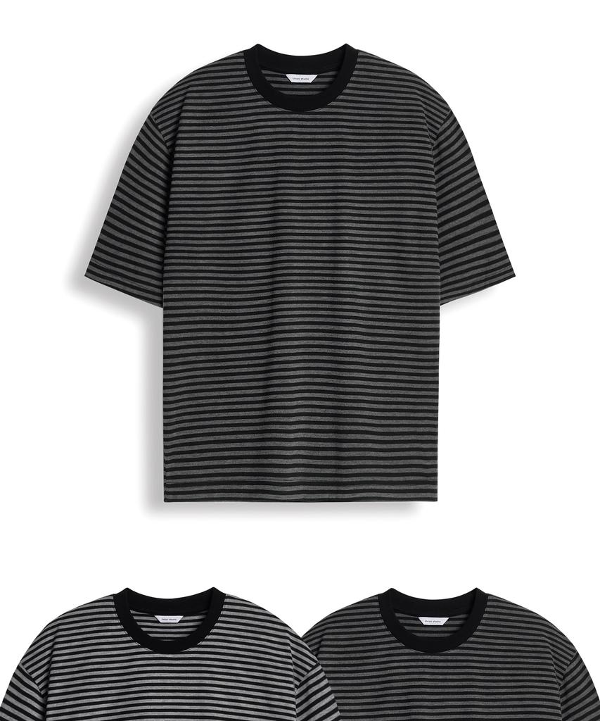 UNIONSTUDIO Is Stripe Crop Short Sleeve Tee ( 2 Colors )