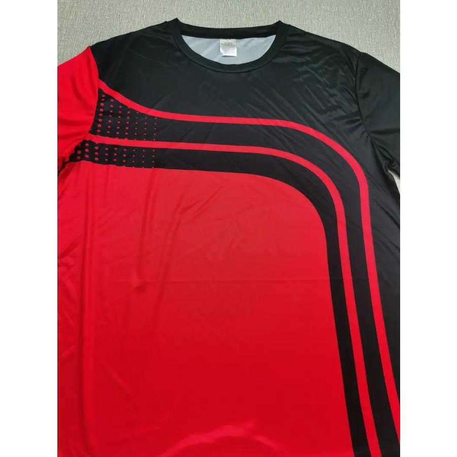 Men's Geometric Print T-Shirt - Short Sleeve, Round Neck, 3D Design, Breathable Polyester, Perfect for Casual or Formal Wear