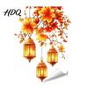 Reusable Window Stickers Fall Thanksgiving Static Clings Autumn Pumpkin Maple Leaf Floral Glass Decals Decals Removable Harvest Season for Home Shop