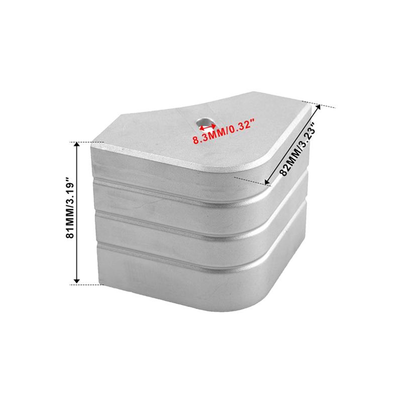 NEW-Aluminum For 90 Degree Rounded Corner Boat Deck Corner Bumper Pontoon Corner Caps