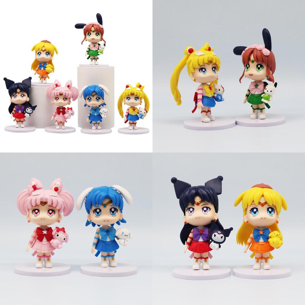 Pvc Sailor Moon Action Figures Set With Standing Poses For Collectors And Kids