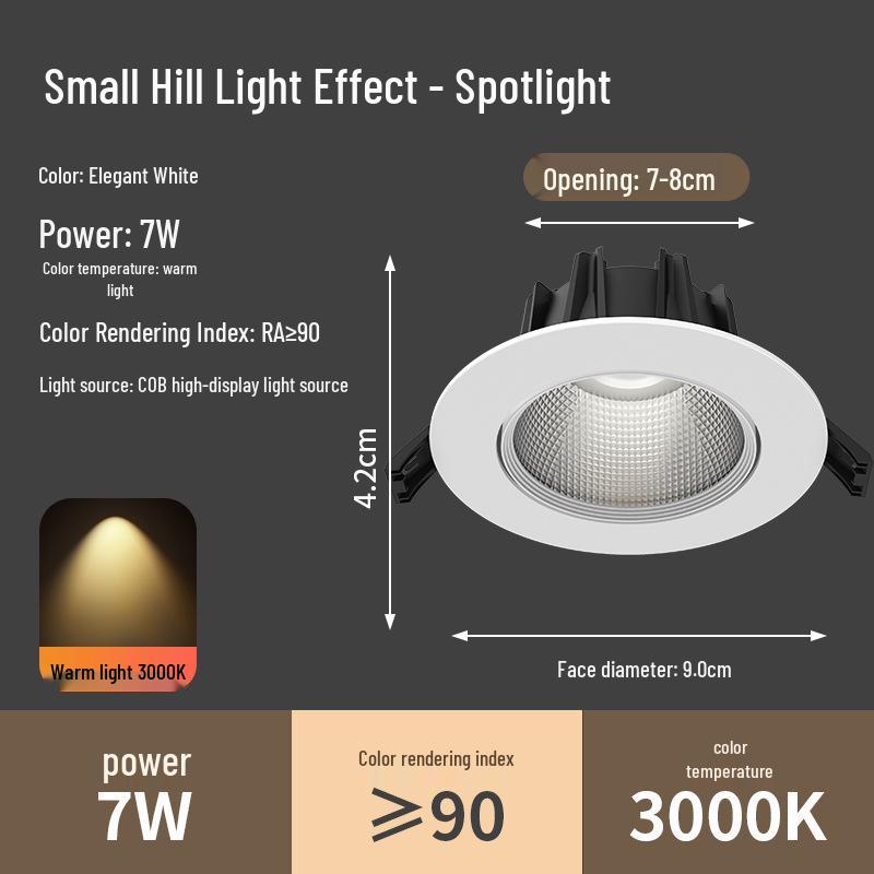 

Сверхъяркий встраиваемый потолочный точечный светильник для дома, торгового центра или магазина одежды 9-10cm
