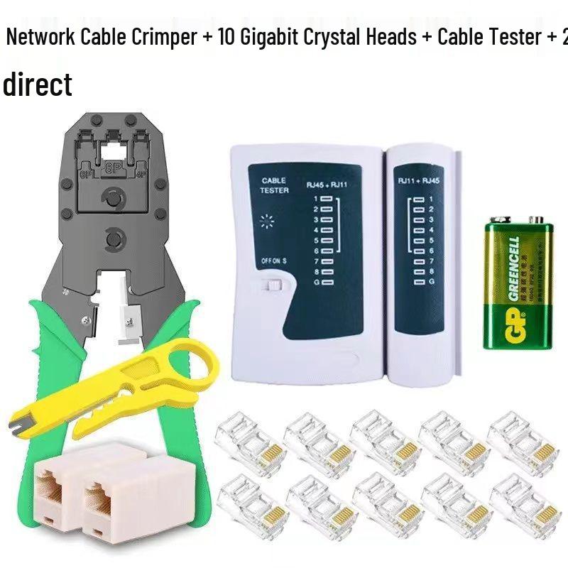Professional Multifunctional Network Cable Crimper & Tester Set for Cat 5/6