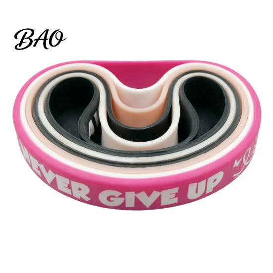 Encouragement Bracelet for Women Health 6 Pcs Breast Cancer Awareness Bracelets Women, Pink Ribbon Silicone Wristbands Wristbands, Hope Faith Strength