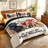 Le Petit Nicolas Pattern Bedding uilt Set uilt Cover Pillowcase Home Decoration Birthday Gift (1 * duvet cover + 2 * pillowcase without core)