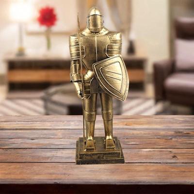 Guard Knight Desktop Statue 15.7inch Tall for Home Office Sturdy Multifunctional Samurai Sculpture