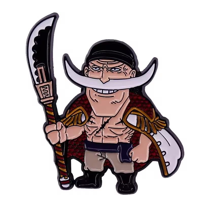 C7G Japan Anime One Piece Enamel Pin Monkey D Luffy Metal Cartoon Brooch Men Women's Brooches Cool Briefcase Badges Decorate