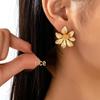 Chic Petal Flower Stud Earrings for Women: Trendy and Charming Design