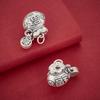 Pure 999 Sterling Silver Coin Purse Tassel Pendant with Fu Character & Red String - DIY Beading Accessory in Chinese Style