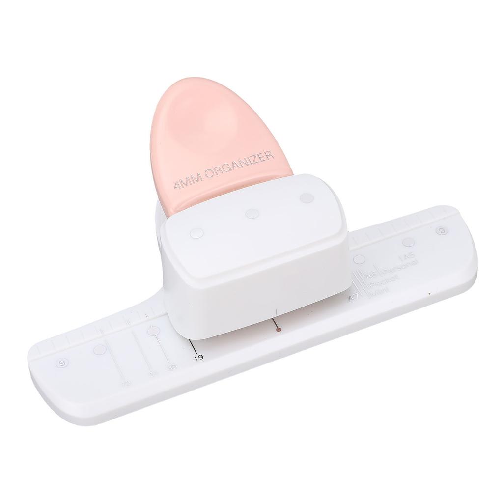 3-hålsslagare 4 mm Ø 19 mm avstånd Lösbladshäften Scrapbookinghålslagare Rosa för A5 A6 A7 A8 A7 Pocket A6 Personal A8