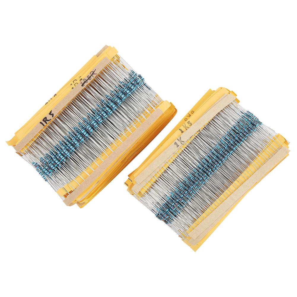 

2600Pcs Metal Film Resistance Resistors Set Parts Electronic Components 1 Ohm 3 M Ohm
