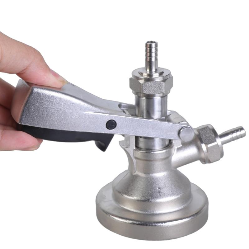 Brass Homebrew Beer Kegs Coupler for Home Brewing G Type Dispenser with Relief Valves Tap System Distributor