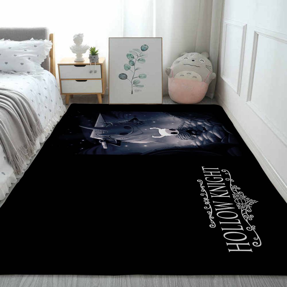 Hollow K-Knight Floor Mat Printed Flannel , Suitable For Bathrooms, Kitchens, Entrances, And Other Decorate Home