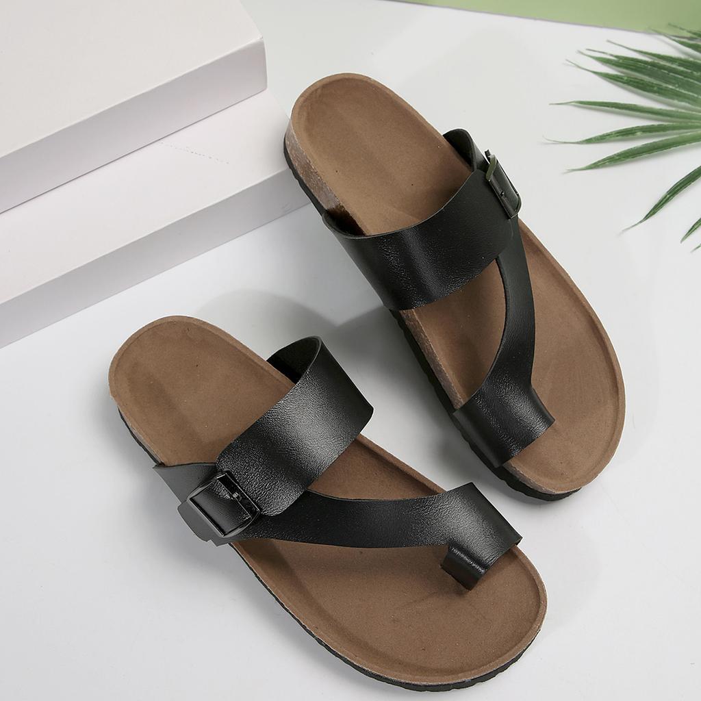 Fashion Fashion Cork Slippers for Women Summer New Casual Beach Sliding Girls Flat Shoes Sandals Retro Roman Women Shoes Flip Flops