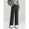 Women's Petite High-Waist Wool Blend Cropped Wide-Leg Pants
