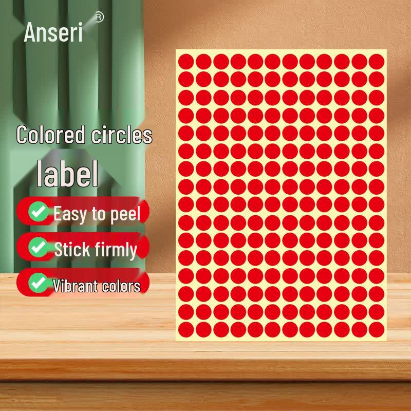 Ancai Rui Colored Round Dot Adhesive Labels