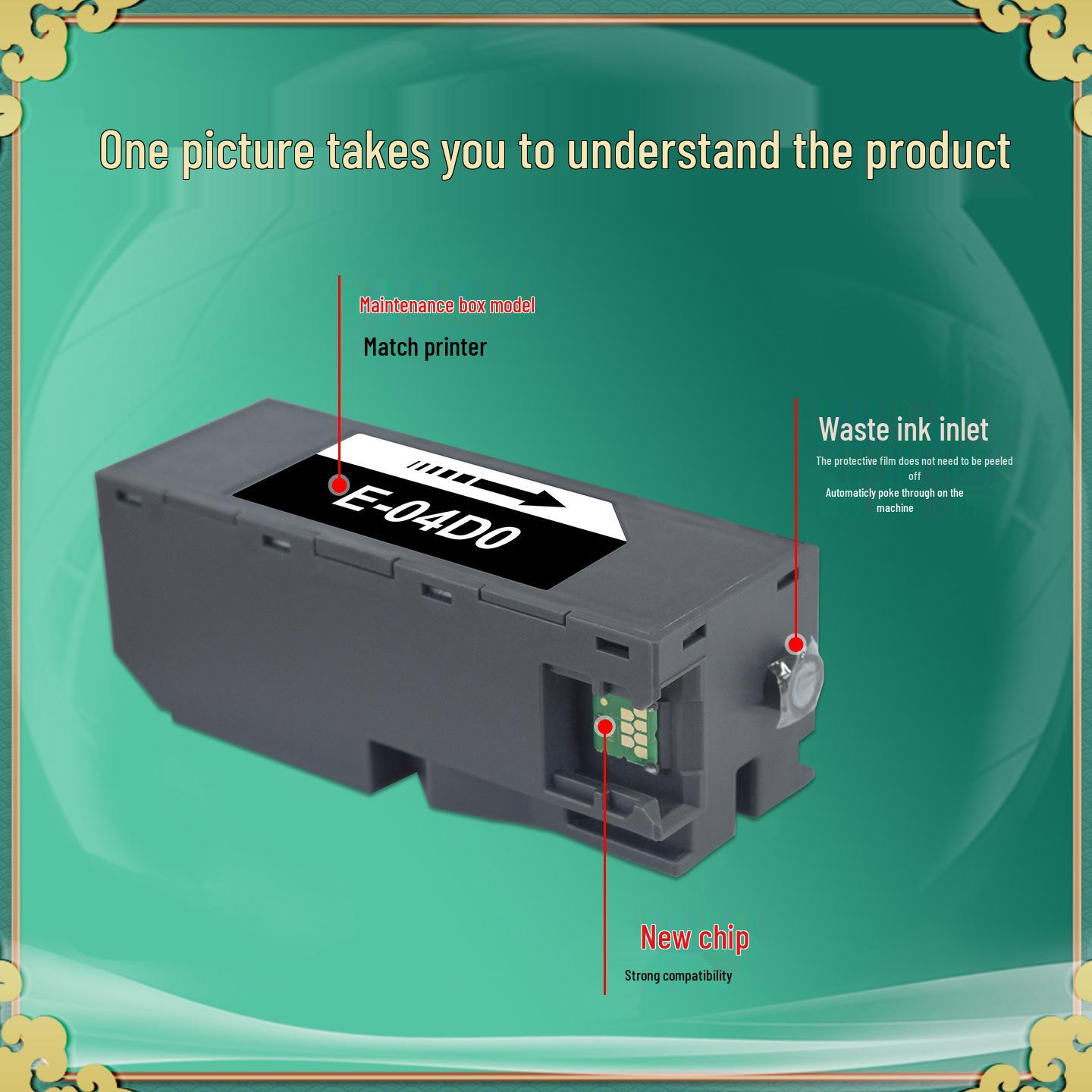 

Epson T04D0 Maintenance Box Waste Ink Pad for L7180, L7188, L7160, L7880 1 Maintenance Box/Waste Ink Tank [SF Express]