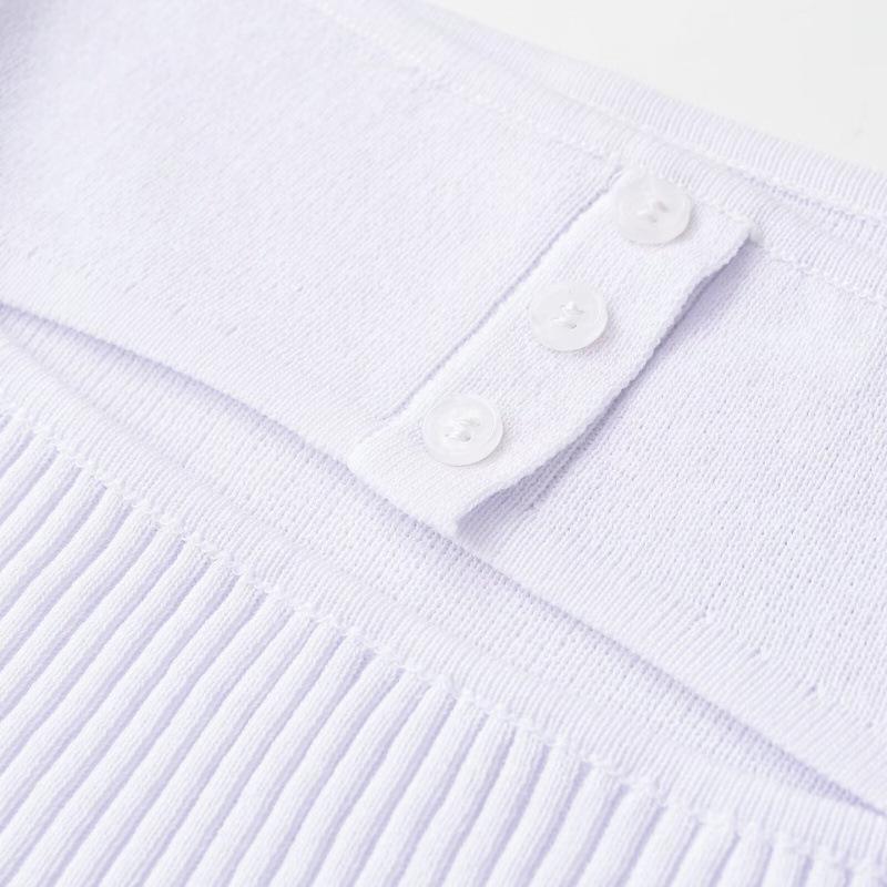 European Style Adjustable Cropped Knit Top - Spring 2026