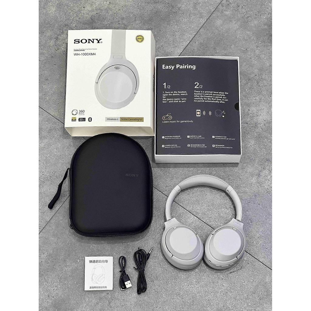 WH-1000XM4 Wireless Bluetooth Over-Ear Headphones, Active Noise Canceling, 8+ Hours of Battery Life, Black/Gray/Blue