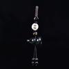 with Black Red Beads Bag Charms Natural Obsidian Car Key Ring Gourd Pendant Keychain  Small Gifts