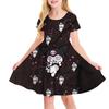 Hello Kitty Printed Children T Shirt Dresses Kuromi My Melody Girls Casual Dress Kids Cute Kitty Clothes for 1-10Y Summer Comfy