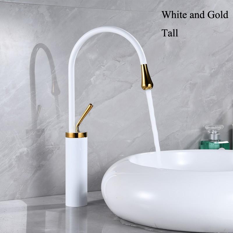 New Basin Faucet Single Lever 360 Rotation Spout Modern Brass Mixer Tap for Kitchen Bathroom Basin Water Sink Mixer Taps