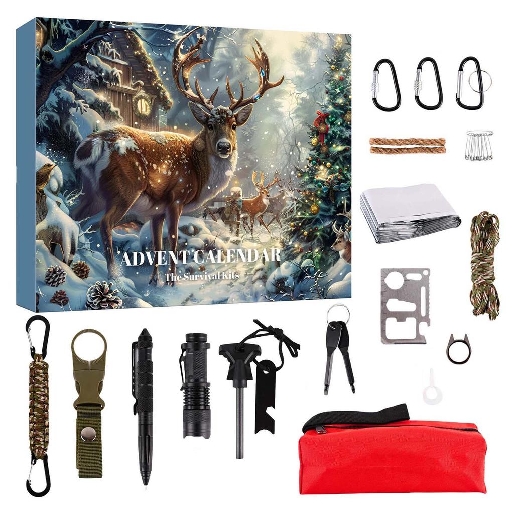 24-pc-sett Adventskalender for menn Verktøy Adventskalender for voksen tenåring 24 dagers julenedtelling