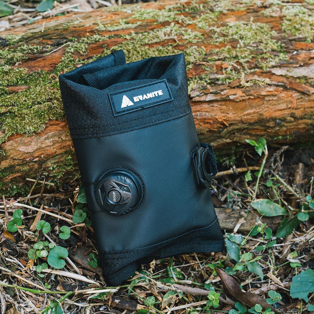 Granite Quiver Tool Roll Bag and Mountain Bike Bag with Dial Attaches Bike Toolkit Storage Bag - Gravel, Road, Roll-Up Lock-In System, Anywhere,
