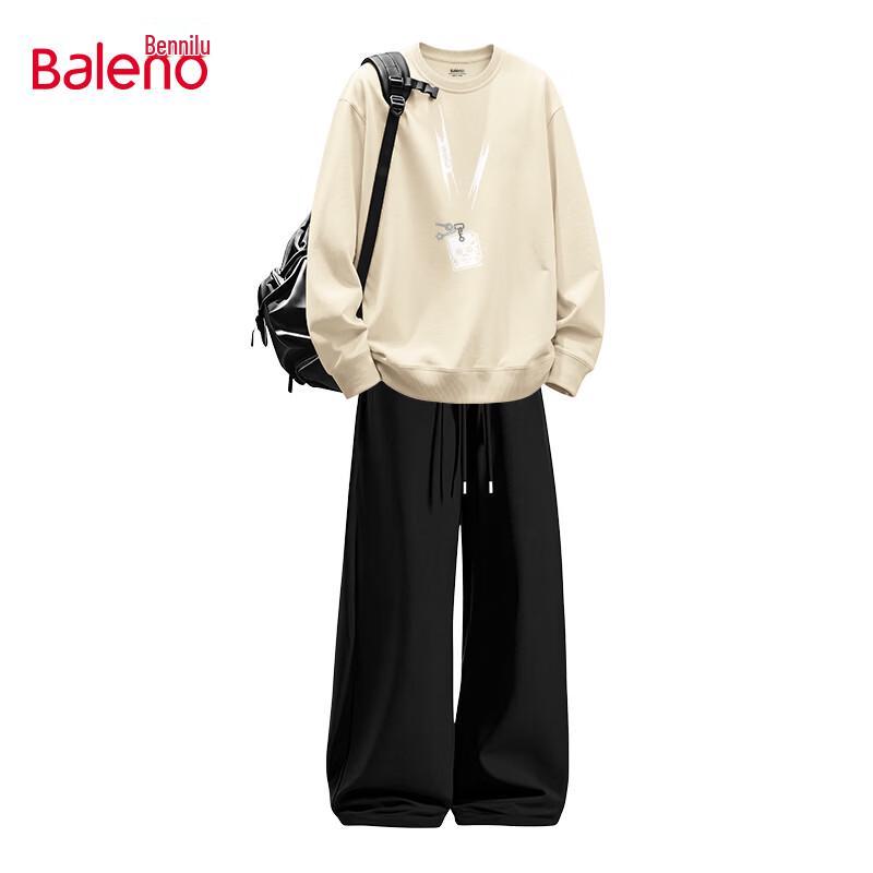 Baleno Men's Oversized Cotton-Blend Sweatshirt and Trousers Set