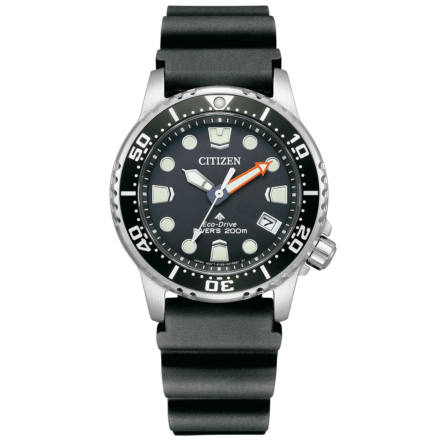 

Promaster Light Powered Diver 200m Водонепроницаемый черный для мальчиков [Citizen] Eco-Drive Men s EO2020-08E серебряный