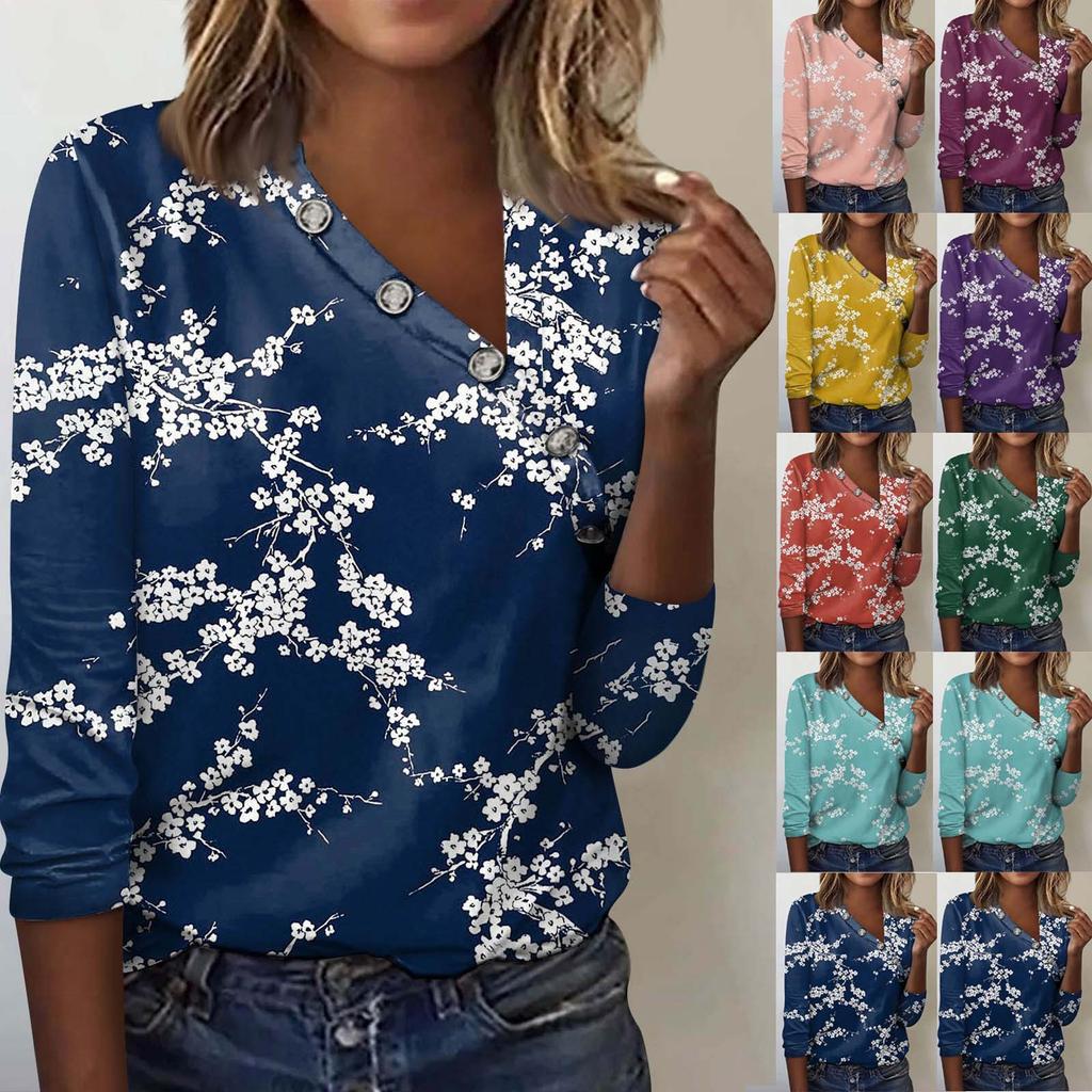 Women's Blouses Dressy Casual Sexy Fashion Pleats Cross Neck T-Shirts Button-Up Collar Fashion Clothing Tunic Cropped Sleeve Tops T-Shirts Pullovers