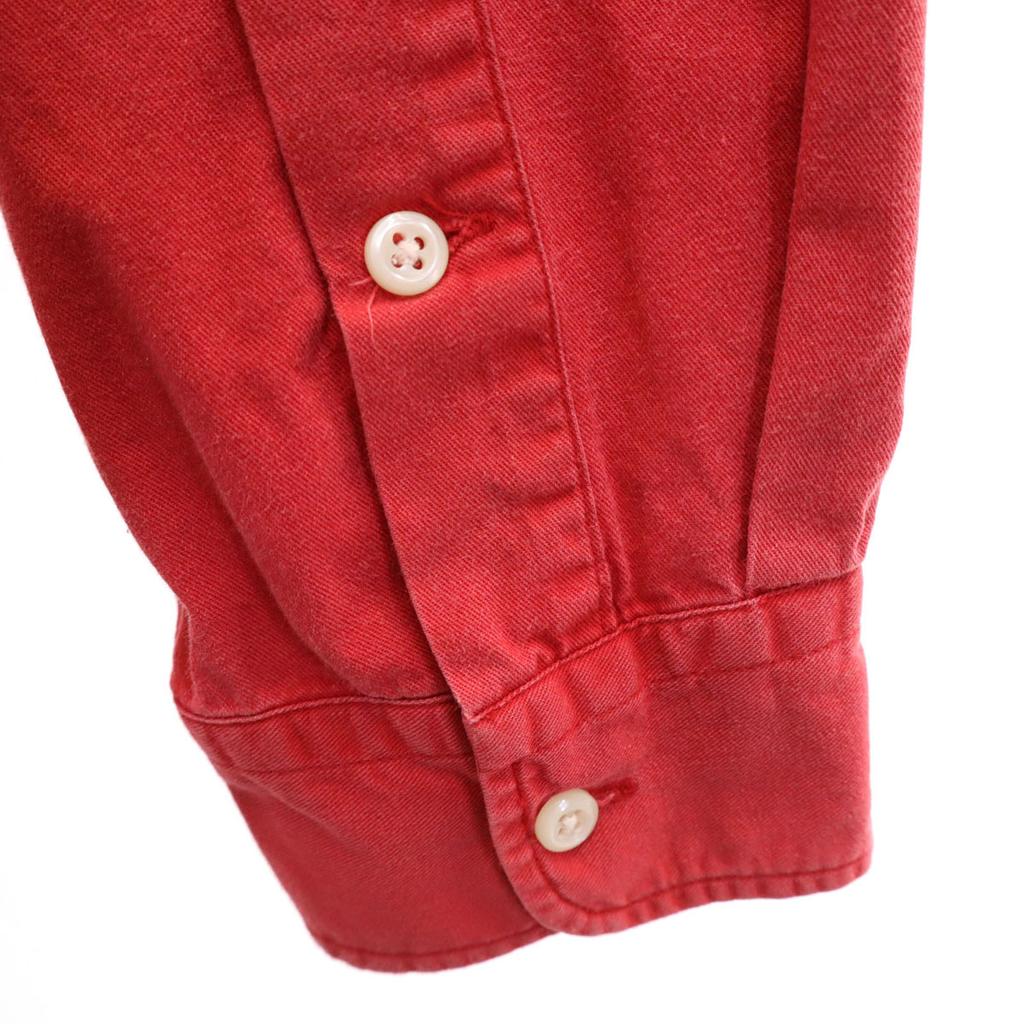 Ralph Lauren 90s Old Long Sleeve Button Down Shirt L Red Men's Used