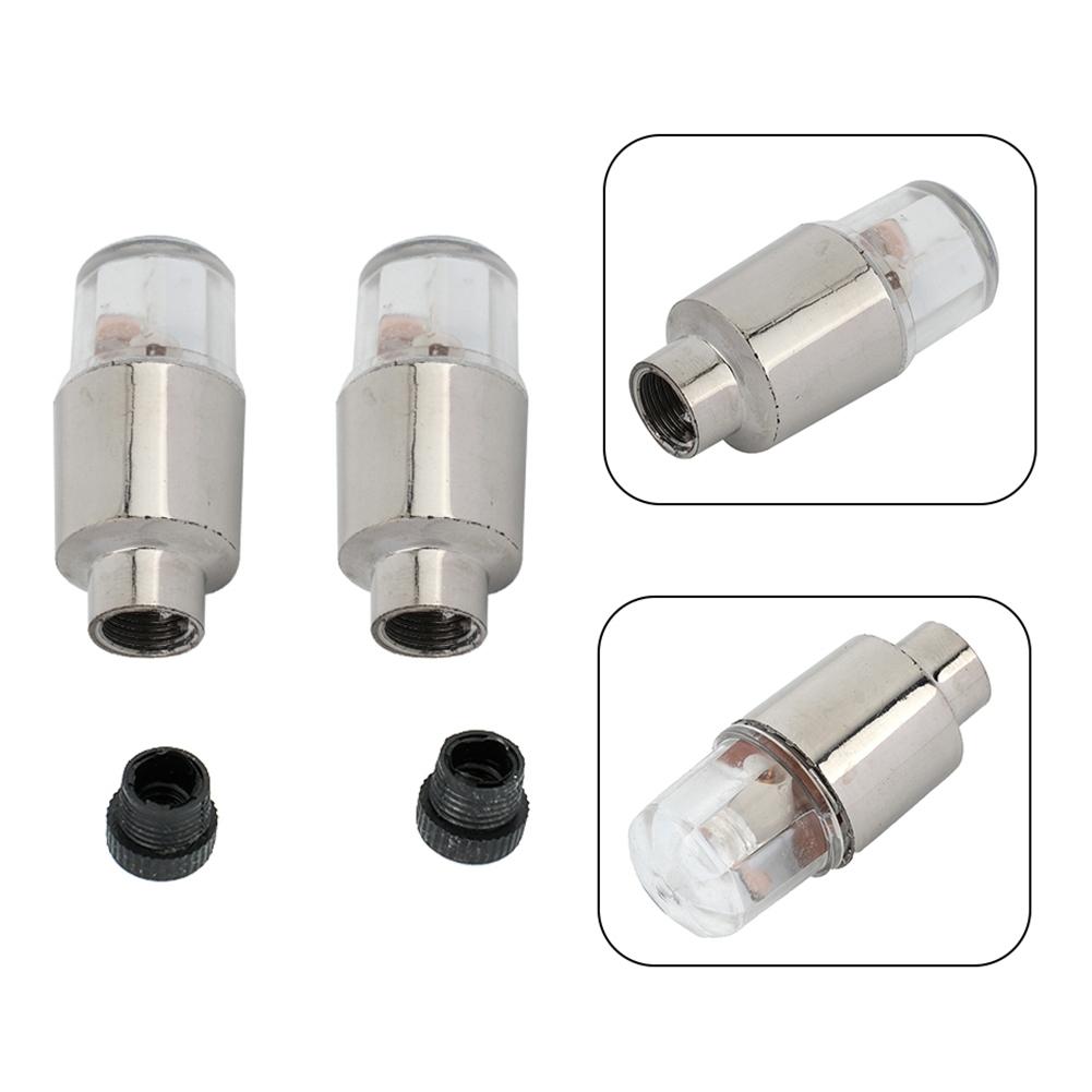 2PCS Car Wheel Tire Tyre Air Valve Stem LED Light Covers Auto Accessories