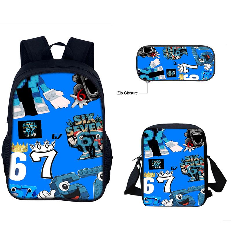 Shadow Milk Cookie 3-delige Set Rugzak Schooltas Met Schouderband Etui Set Cadeau voor Jongeren Studenten Geweldig voor Dagelijkse Activiteiten