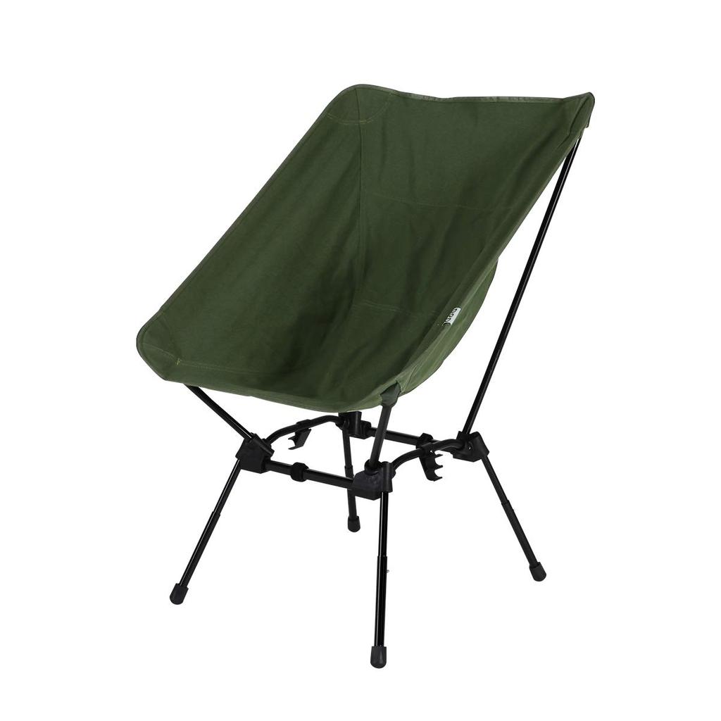 Dod Sugoisu Höhenverstellung 4 Stufen, vom Lagerfeuer-Stil bis zum hohen Stil, funkenbeständiges Baumwollmaterial, Stuhl, Khaki