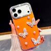 Japan and Korea IMD for iPhone17Promax Mobile Phone Case Apple 16Pro Pearl 15Pro Butterfly Case