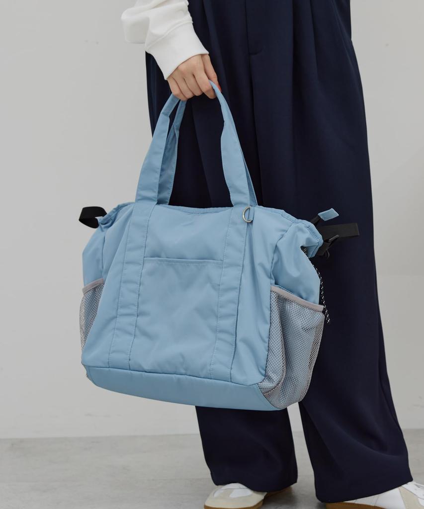 Tote Bag Bag Sax Blue F 2-Piece SetMultifunctional Mother's