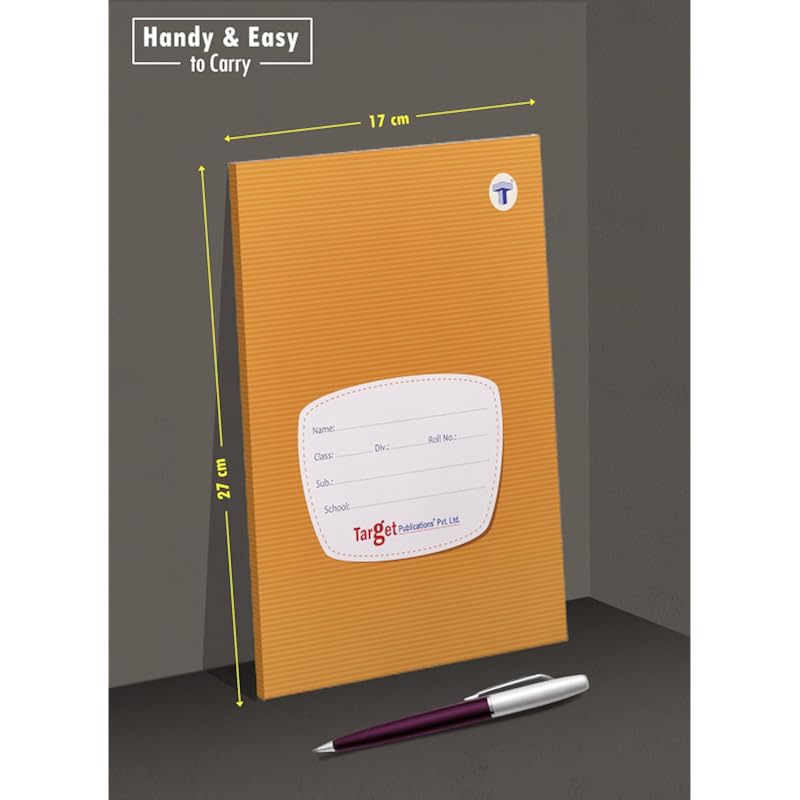Target Publications Small Notebooks Single Line | 172 Ruled Pages | Soft Brown Cover | 17 Cm X 27 Cm Approx | Writing Bo