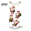 Seasonal Home Window Decor Christmas Static Clings, Removable Glass Decals, Snowman Santa Reindeer Nutcracker Glue Free Film with Snowflakes, Reusable