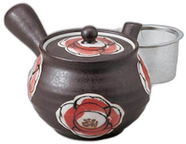 

Rusty Camellia Teapot with Tea Strainer x x Setomonohonpo Teapot U-shaped [10.5 10.5 10.3cm 450cc]