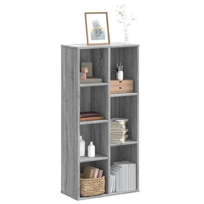 VidaXL Bookcase Sonoma Grey 50x25x105 Cm Engineered Wood, Shelf, Bookshelf, Book Support, Cabinet of 852794
