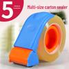 6cm Transparent Tape Cutter for Carton Sealing, Fits 7cm Tape, Includes 5cm Adhesive